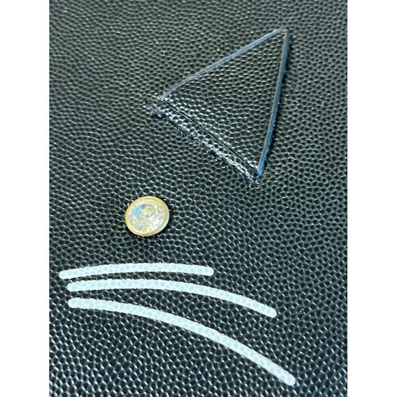 NOATD Purse Black Leather Cat Gold Jewels Metal Snaps Preppy 80s Retro Cute - Picture 2 of 14